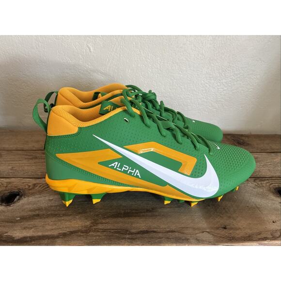Nike Oregon Ducks PE Alpha Menace 4 Cleats Team Issued Size Men\'s 14 New main image 6